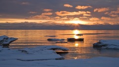 Sunrise light Wisconsin lake michigan doors
