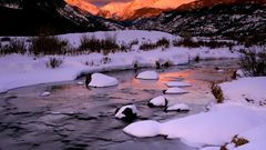 Sunrise Mountains nature winter