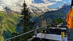 Sunrise Mountains spring lakes Castles indoors trains