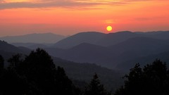 Sunrise nature point national park great smoky mountains