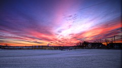 Sunrise nature winter