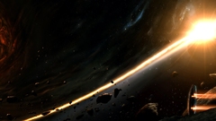 Sunrise outer space planets