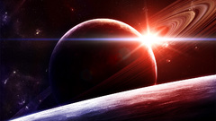 Sunrise outer space Stars