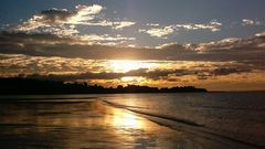 Sunrise over beach nature