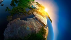 Sunrise Photo manipulation world map