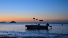 Sunrise Sea Boats Beaches outdoors Zante
