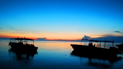 Sunrise Sea nature Boats
