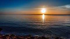 Sunrise Sea nature water ocean rocks HDR Photography clear sky