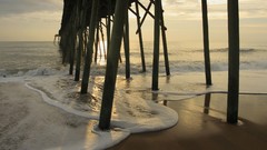 Sunrise Sea piers north carolina