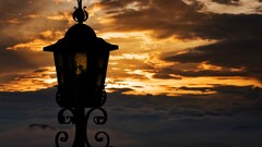 Sunrise skyscapes lamp posts