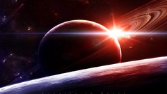 Sunrise Space abstract cities