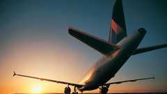 Sunrise sun Aircraft airports skyscapes