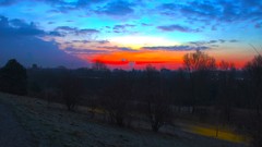 Sunrise sun morning skies forests