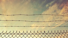 Sunrise sunset clouds wire horizon colors skies