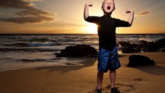 Sunrise sunset freedom children Boys! Beaches screaming 