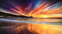 Sunrise sunset nature clouds colors Beaches skyscapes