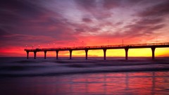 Sunrise sunset Sea nature Bridges