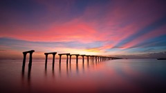 Sunrise sunset Sea nature colors rivers