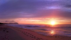 Sunrise sunset Sea nature sun clouds ocean Beaches