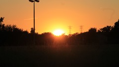 Sunrise sunset silhouettes