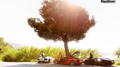 Sunrise Trees cars Lamborghini top gear Lamborghini-Aventador