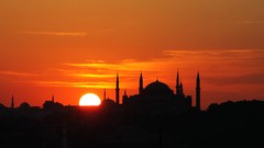 Sunrise Turkey Istanbul bosphorus Hagia Sophia