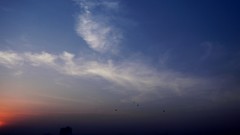 Sunrise winter sun Birds spectrum India skies