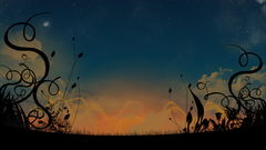 Sunset abstract Plants sky