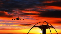 Sunset Aircraft aviation Los Angeles boeing 747