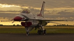 Sunset Aircraft military aviation f-16 fighting falcon fighter 