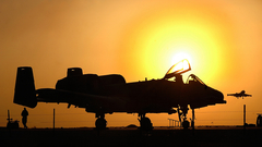 Sunset Aircraft military silhouettes