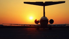Sunset Aircraft sunlight artistic jet aircraft