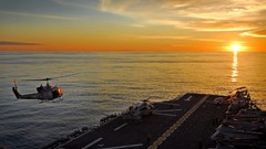 Sunset aircrafts Helicopters photography