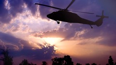 Sunset airplanes Baghdad