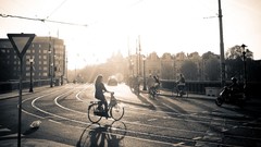 Sunset Amsterdam Bicycles cityscapes citylife