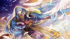 Sunset Animals Stars clouds wind Birds feathers Berries dress 