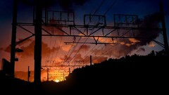 sunset Anime sunlight artwork