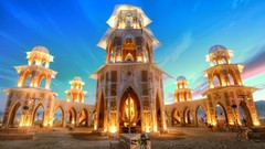 Sunset architecture Bicycles buildings