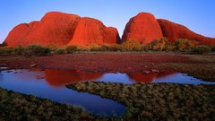 Sunset Australia national park Uluru