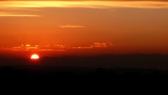 Sunset black clouds skies