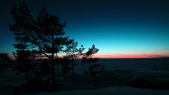 Sunset blue beautiful sky