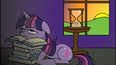 Sunset Books cartoons reading unicorns my little pony twilight 