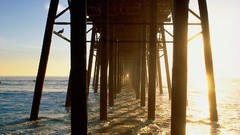 Sunset Bridges Sea Beaches