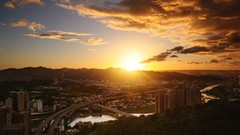 Sunset buildings cityscapes