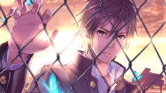 Sunset Butterflies male school uniforms short hair black hair 