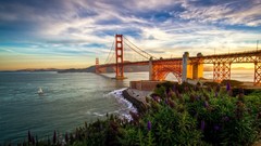 Sunset California San Francisco USA golden gate bridge