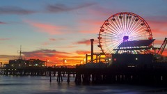 Sunset California santa piers monica