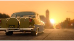 Sunset cars California digital art