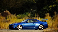 Sunset cars Nissan Skyline nissan skyline r34 blue cars RC Cars 