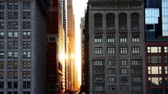 Sunset Chicago Downtown cities